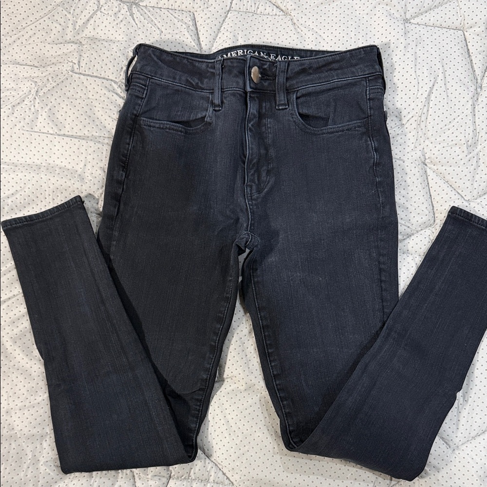 American Eagle Outfitters Dark Gray Skinny Jeans 2 R